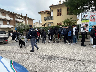 Ancona - Il poliziotto di quartiere ed i cinofili della Questura nelle scuole